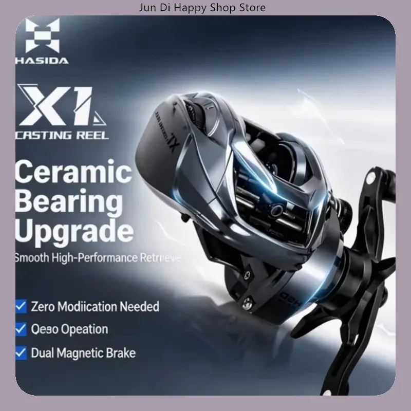 Spincast Reel - HASIDA X1 Baitcasting Makarası, Ultra Hafif,