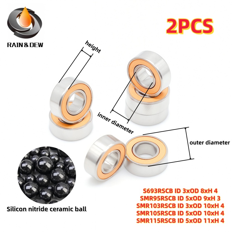 Baitcasting Reel - 2 adet minyatür bilyalı rulman 3x8x4
